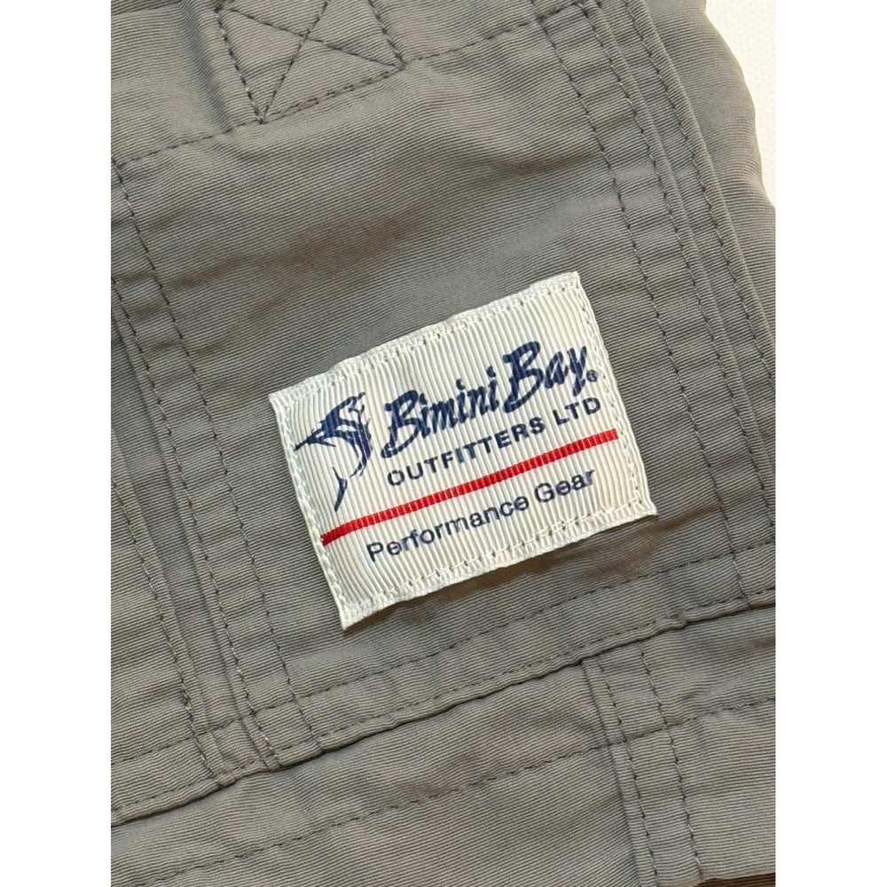 Bimini Bay Outfitters Mens Gray Performance Cargo Fishing Shorts Size 36 Nylon - Picture 3 of 9